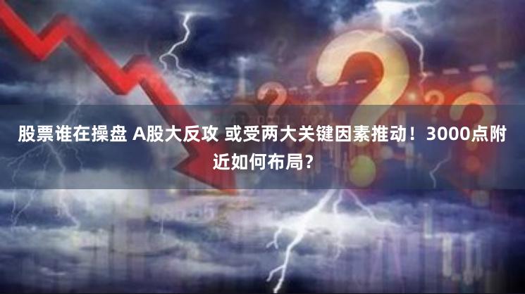 股票谁在操盘 A股大反攻 或受两大关键因素推动！3000点附近如何布局？