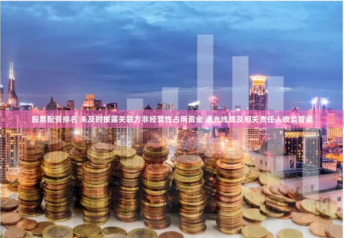 股票配资排名 未及时披露关联方非经营性占用资金 通光线缆及相关责任人收监管函