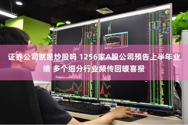证券公司就是炒股吗 1256家A股公司预告上半年业绩 多个细分行业频传回暖喜报